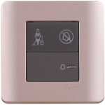 Schneider Electric 施耐德電氣 E8431BPDM SZ Zencelo 平觸門鐘按手掣連「請勿打擾」及「請即清理」發光顯示圖像 (銀銅)